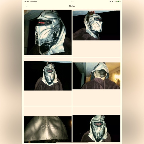 Battlestar Galactica Cylon Adult 3/4 Mask Licensed Product 3/4 Mask VINTAGE NEW